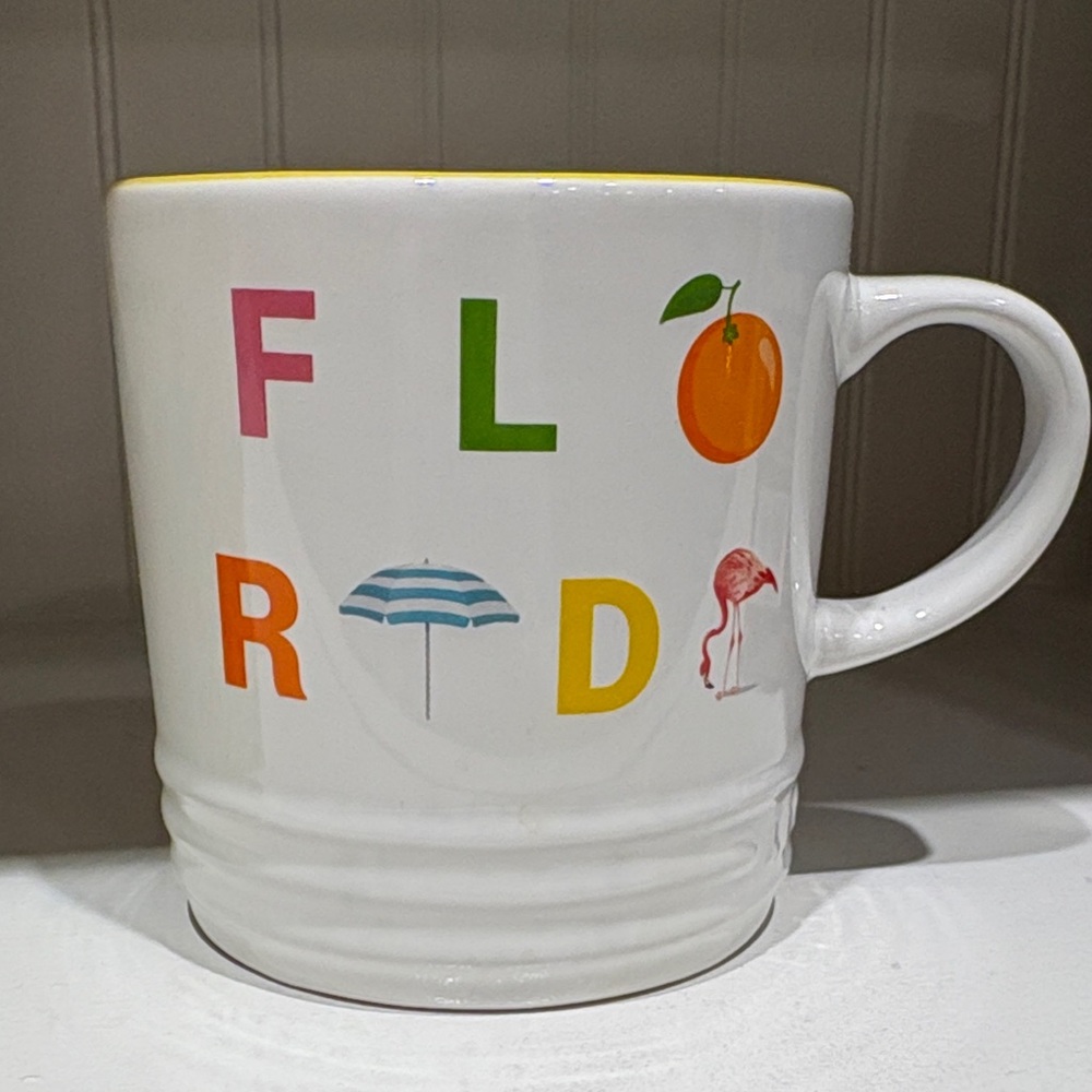 Le Creuset Florida Mug with Multicolor Design